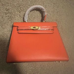 Orange Women Purses Crossbody Top Handle Satchel Shoulder Tote Bag